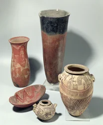 Sélection de vases, période Naqada III, 4000-3100 av. J.-C.